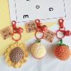 Hand-woven Persimmon keychain bag pendant plush cute key gift ornaments