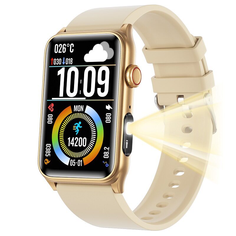 Cross-border new smart watch G50 flashlight outdoor multi-exercise heart rate blood oxygen health monitoring Bluetooth call