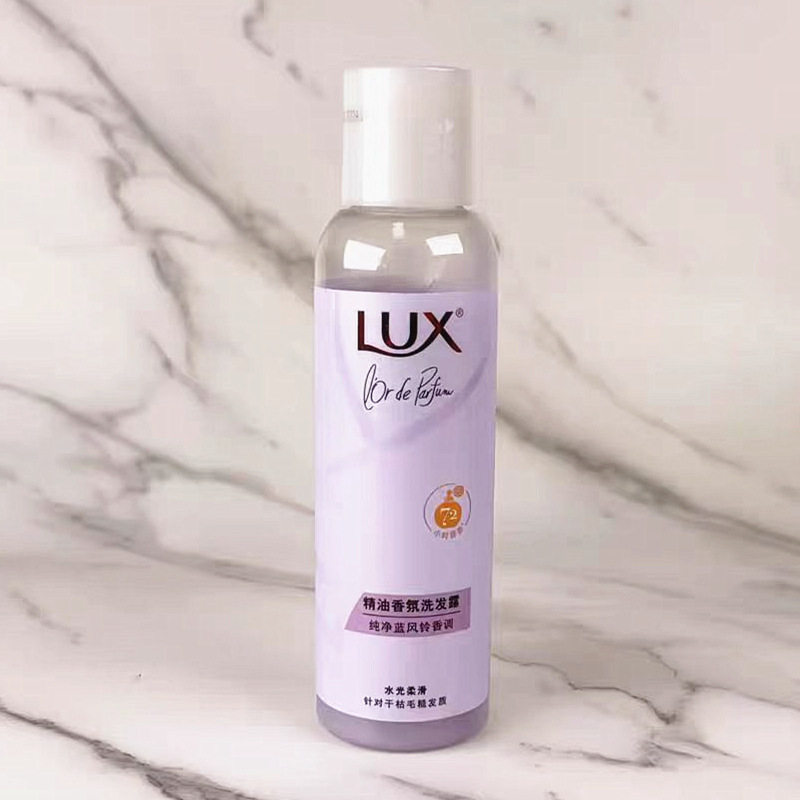 Lux Shampoo 100g Sample Portable Travel Pack Small Bottle Water Moisturizing Silky Freesia Peach Blossom Shampoo