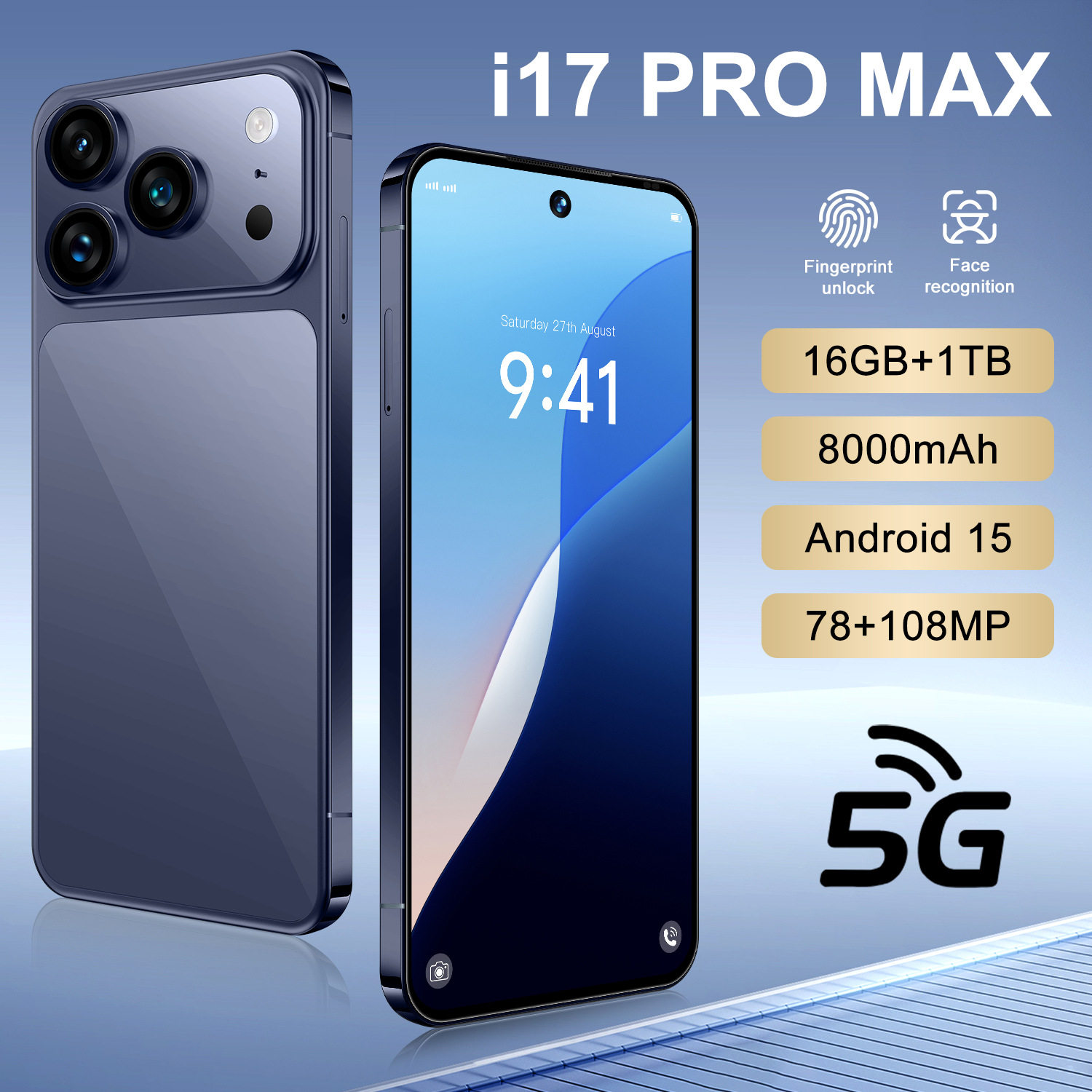 新款i17ProMax跨境7.3英寸4G手机内存3+16代发跨境热销安卓10