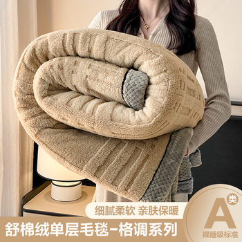 2025 New Style Comfortable Cotton Velvet Double-Sided Plush Blanket for Home Bedroom Autumn and Winter Soft, Comfortable, Skin-Friendly and Warm Home Blanket