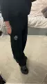 Black embroidered trousers (high quality)