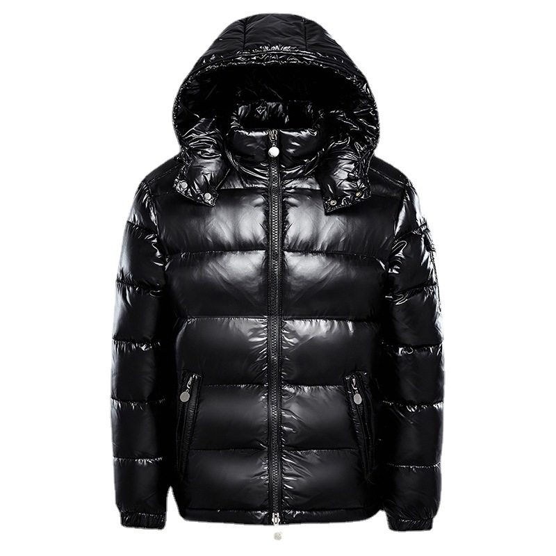Down Jacket Men's New Couple Short Jacket Trendy Men's Trendy Brand Glossy Thickened Cross-Border Foreign Trade down Men's Clothing