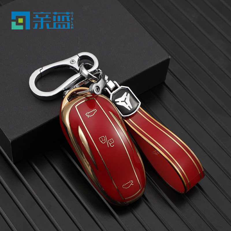 Car Key Bag Suitable for Tesla Model X Off-Road Vehicle Key Shell Protective Cover New Tpu Soft Rubber Cover