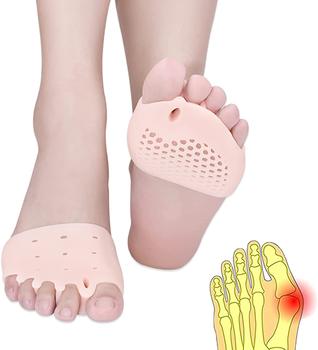 Left and Right Clip Toe Valgus Protective Cover Forefoot Insole Hallux Silicone Insole Orthopedic Toe Splitter Protective Cover