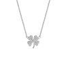 Four-leaf Clover Necklace Light Luxury Flash Diamond Clavicle Chain Women's Summer Accessories Niche Design Student Simple Personalized Accessories