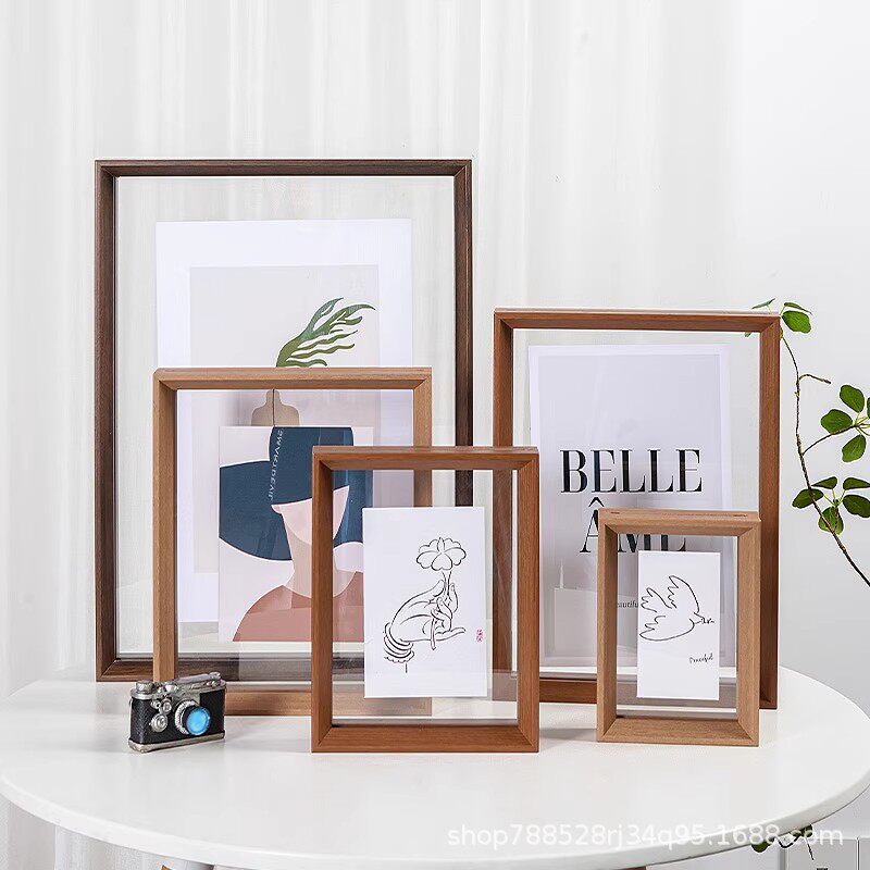 Double-Sided Transparent Photo Frame Table Display Framed Picture Frame 6 Inches 7 Inches 8 Specimen Frame A4 Acrylic Photo Frame Wall Hanging