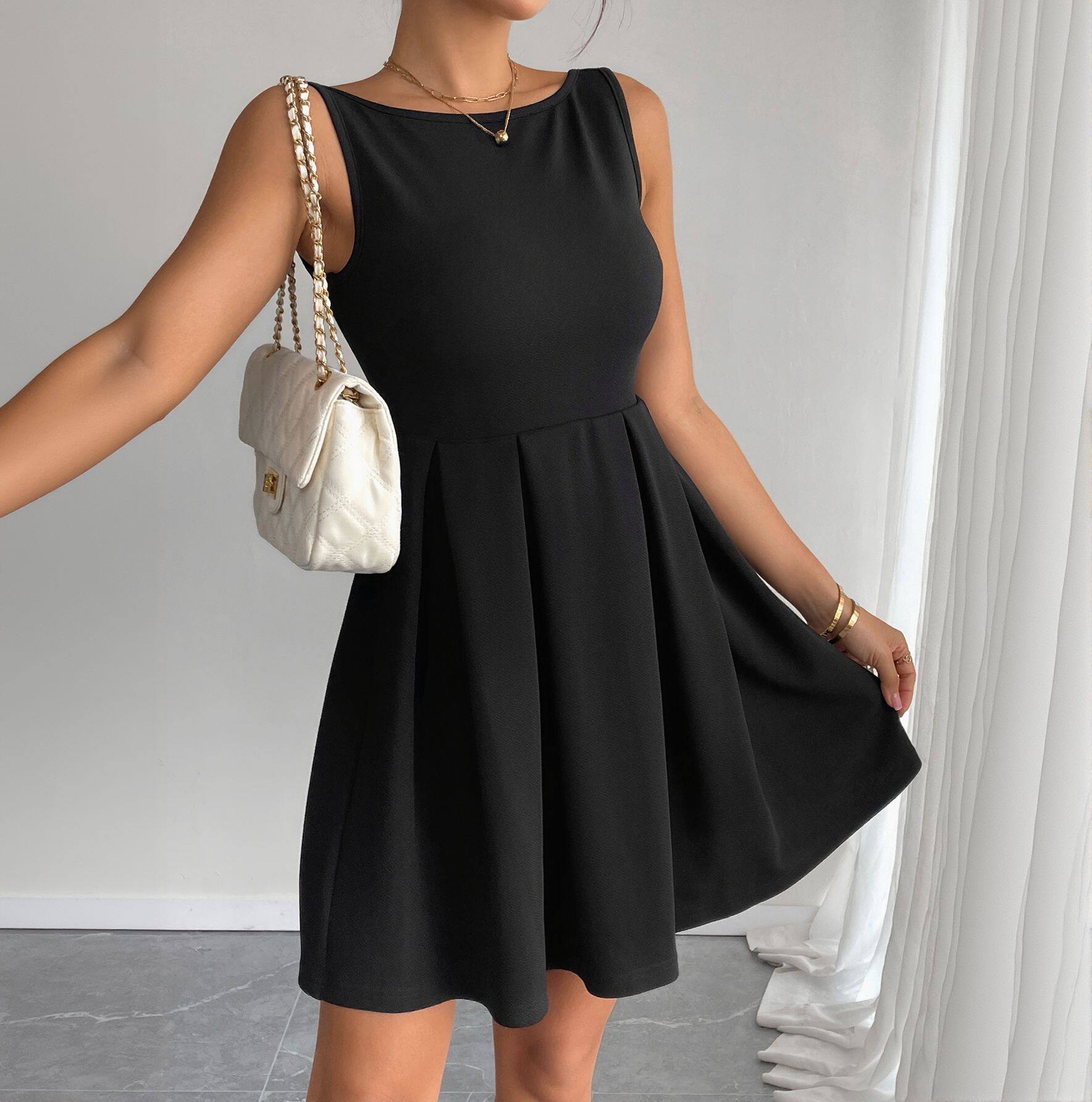Summer Casual High Waist Dress Stylish Versatile Design Sexy Backless Comfortable Fabric Perfect for Everyday Wear