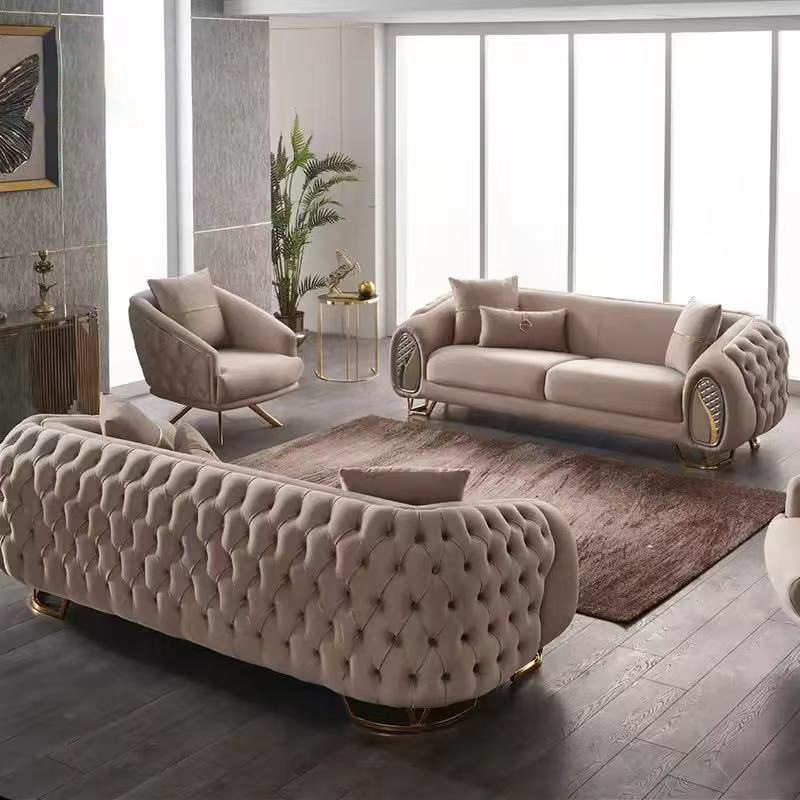 Italian light luxury villa fabric sofa modern simple living...