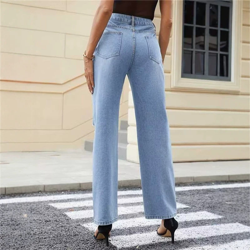 Wholesale Womens Jeans Blue Multiple Sizes OEM ODM Supplier