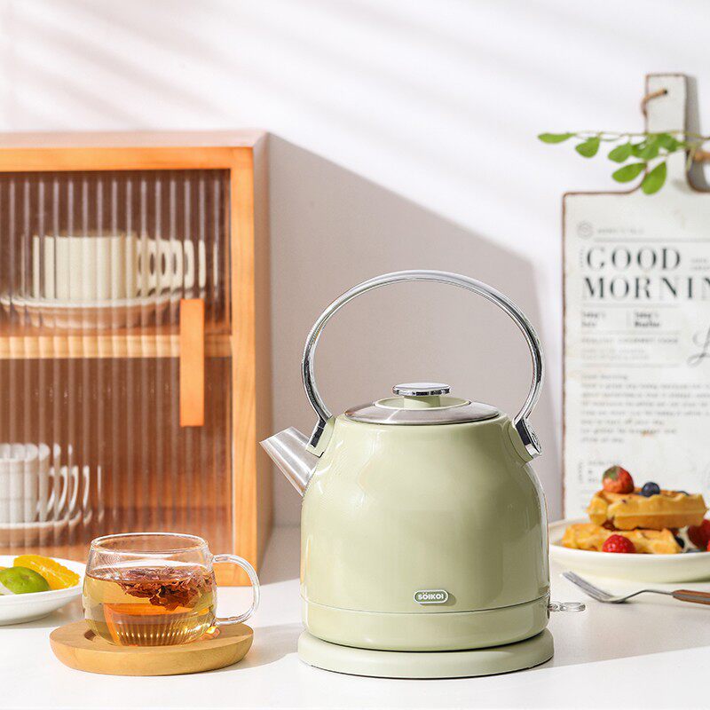 SOIKOI Shizaki Ku Vintage Kettle Household Electric Kettle Large Capacity Automatic Power Off Stainless Steel