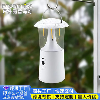 New Portable Wild Mountain Camping Artifact Tungsten Lamp Rechargeable Lighting Tent Lamp Outdoor Camping Horse Lamp