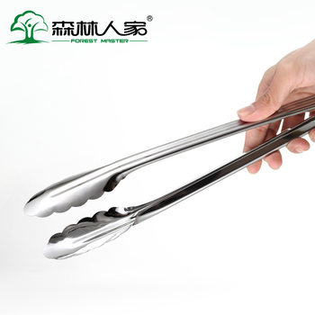 Forest kitchen multi-functional food clip stainless steel outdoor barbecue clip food bread clip charcoal clip tool