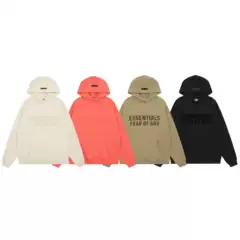 Fog Flocked Essentials Eighth Season Multi-Line High Street Loose Velvet Hooded Sweatshirt Sweatpants Jacket Wholesale