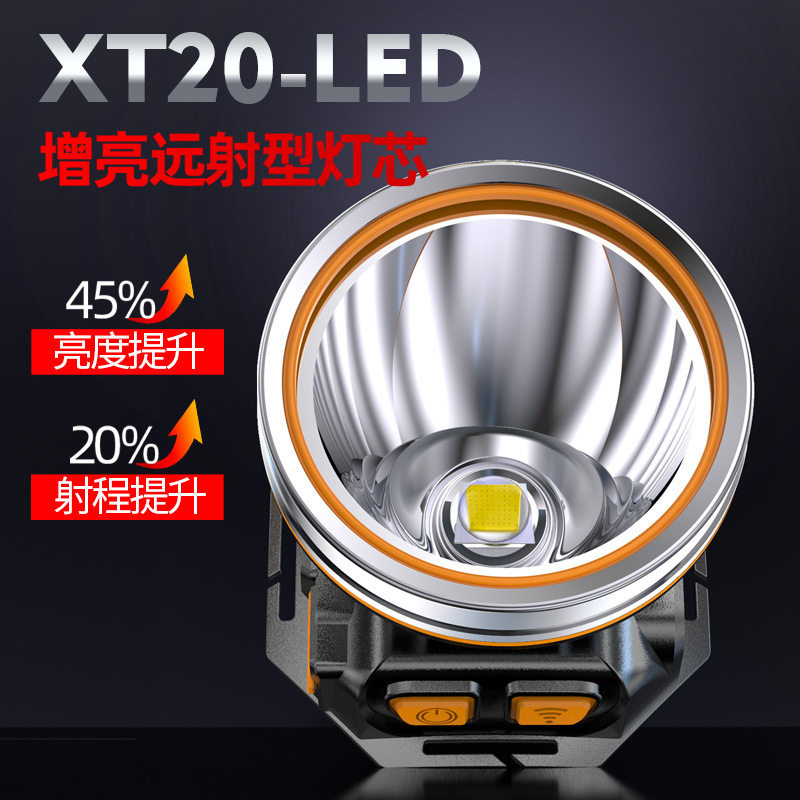 Outdoor long endurance strong light high power super bright catch sea night fishing lamp head-mounted headlight lithium induction flashlight