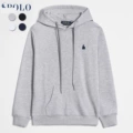 Pullover - light grey with green label