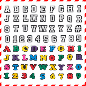 Pvc Alphanumeric Shoes Flower Hole Shoe Shoe Buckle White Colorful Luminous Shoe Decoration Shoelace Buckle Garden Shoe Shoe Accessories