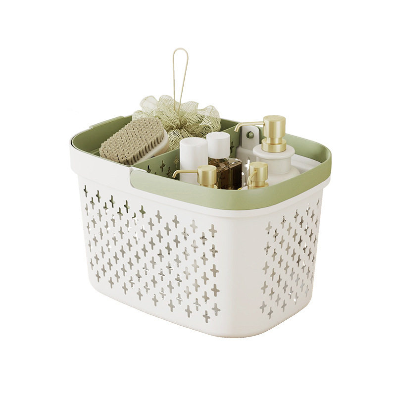 Portable Bath Basket Large Capacity Bath Basket Toiletries South Korea-style Cute Bath Household Bathroom Storage Basket