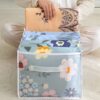 Quilt storage grid quilt cover four-piece storage bag wardrobe storage box household dust-proof storage