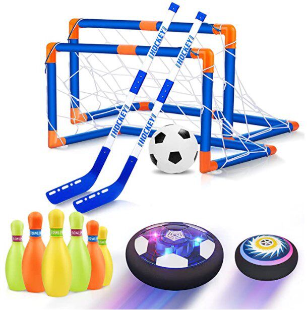 Cross-Border Suspended Football Toy Children's Hockey Charging Suspended Football Goal Indoor Football Toy
