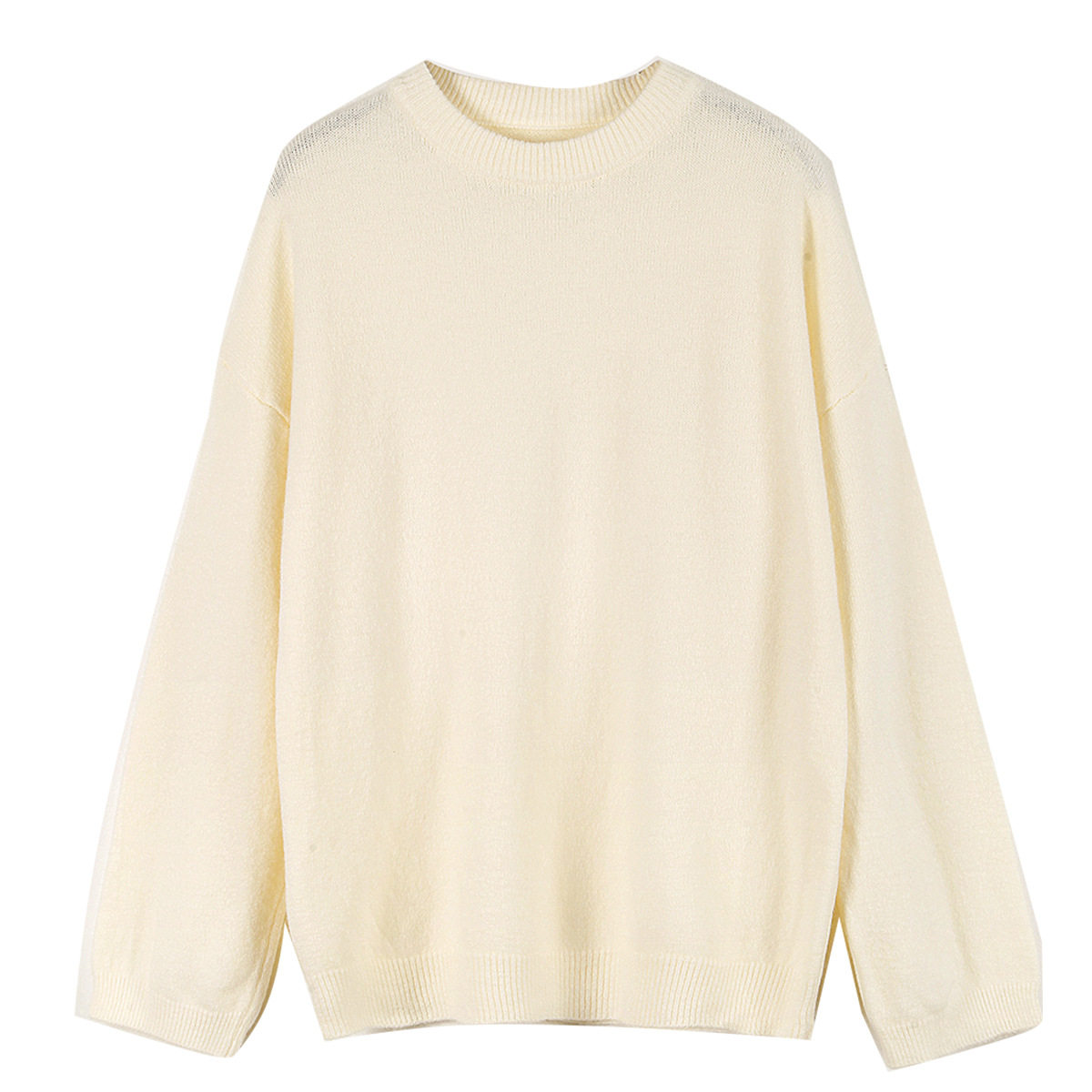 Womens Oversized Gray Pullover Sweater Soft Cashmere Blend Cozy Thick Knit Autumn Winter Casual Wear Wholesale