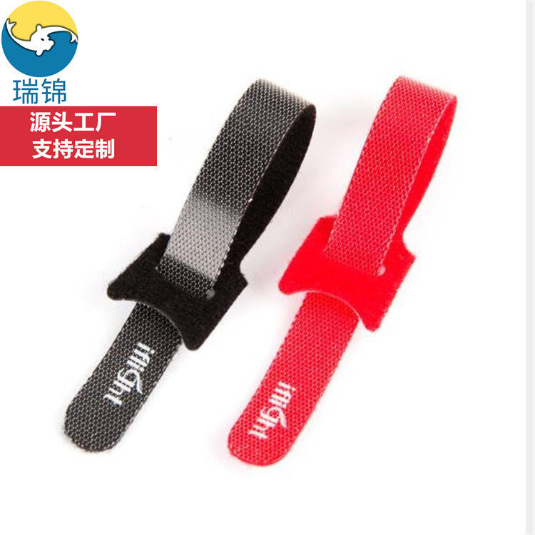 Velcro Cable Ties Cat Head Back-To-Back T-Shaped Wire Harness Self-Adhesive Cable Ties Logo Velcro Cable Ties