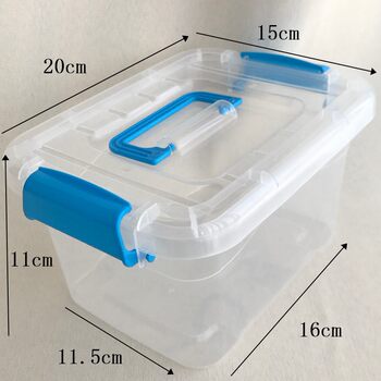 KH53 small size Lego bucket wholesale portable transparent plastic children's toy stationery storage bucket sundries storage box