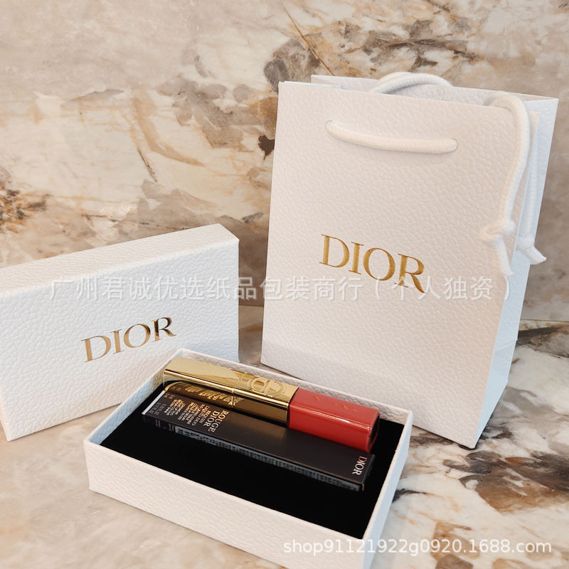 D home litchi pattern white lipstick packaging empty box lipstick gift box is really my perfume box gift bag