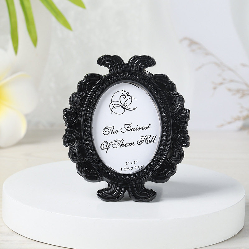Cross-Border Hot-Selling European Resin Photo Frame Home Decoration Frame Picture Frame Photo Clip Pattern Photo Frame Photo Frame Small Gift