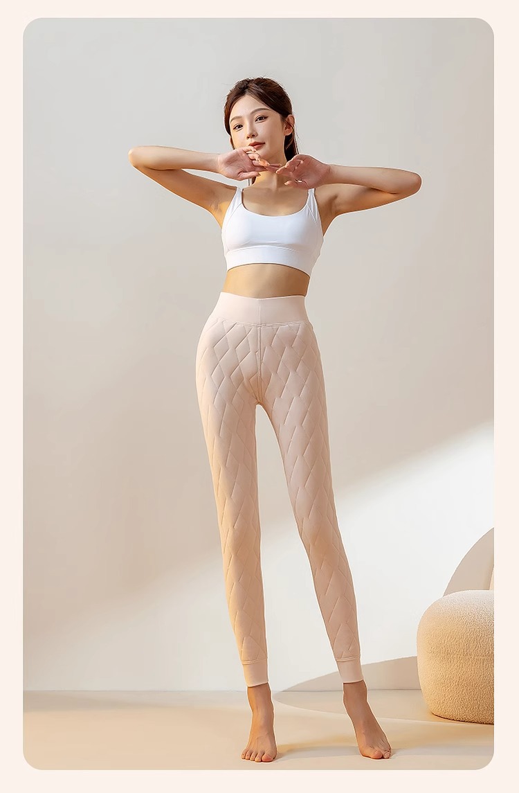 100%羊毛保暖裤女高腰内穿秋裤冬季加绒加厚打底裤东北特厚棉裤