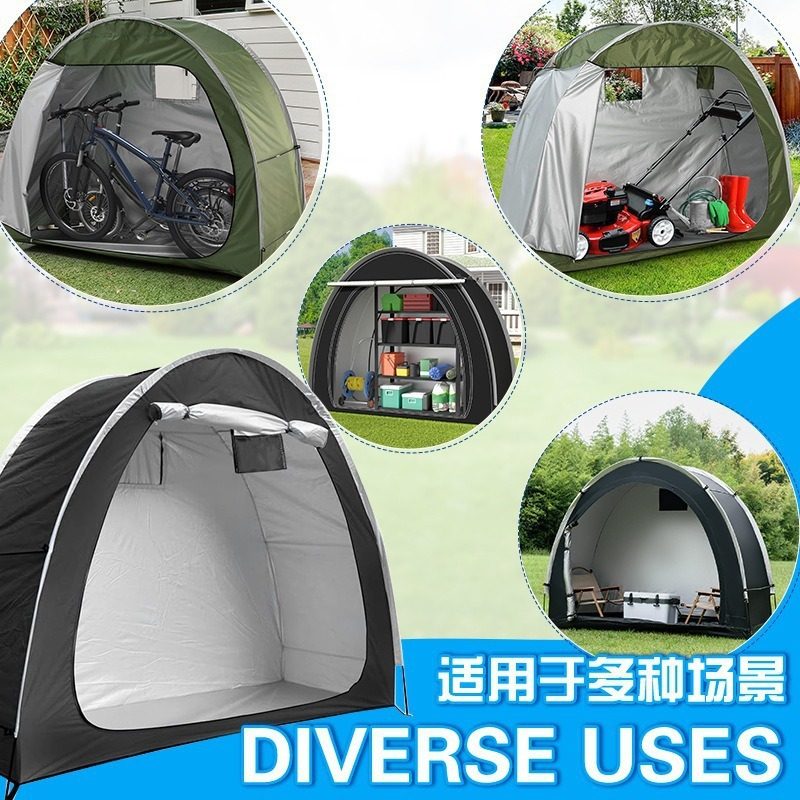 Portable Bicycle Tent Rainproof Mountain Single-Layer Storage Room Utility Room Dustproof Quick-Opening Free Outdoor Camping