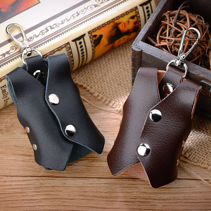 First-Layer Cowhide Car Key Case for Men, Creative Vest-Style Key Storage Bag, Cowhide Fashion Key Case for Women, Multi-Color