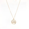 Amazon Wish Cross-Border Supply Cut Out Lotus Necklace Creative Card Lotus Pendant Personalized Versatile Clavicle Chain