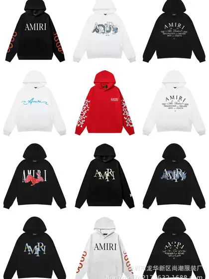 Correct Version @Mir1 Foreign Trade Cross-Border Hip-Hop American Printed Long-Sleeved Terry Hooded Sweatshirt Men's and Women's Tops Trendy Brand