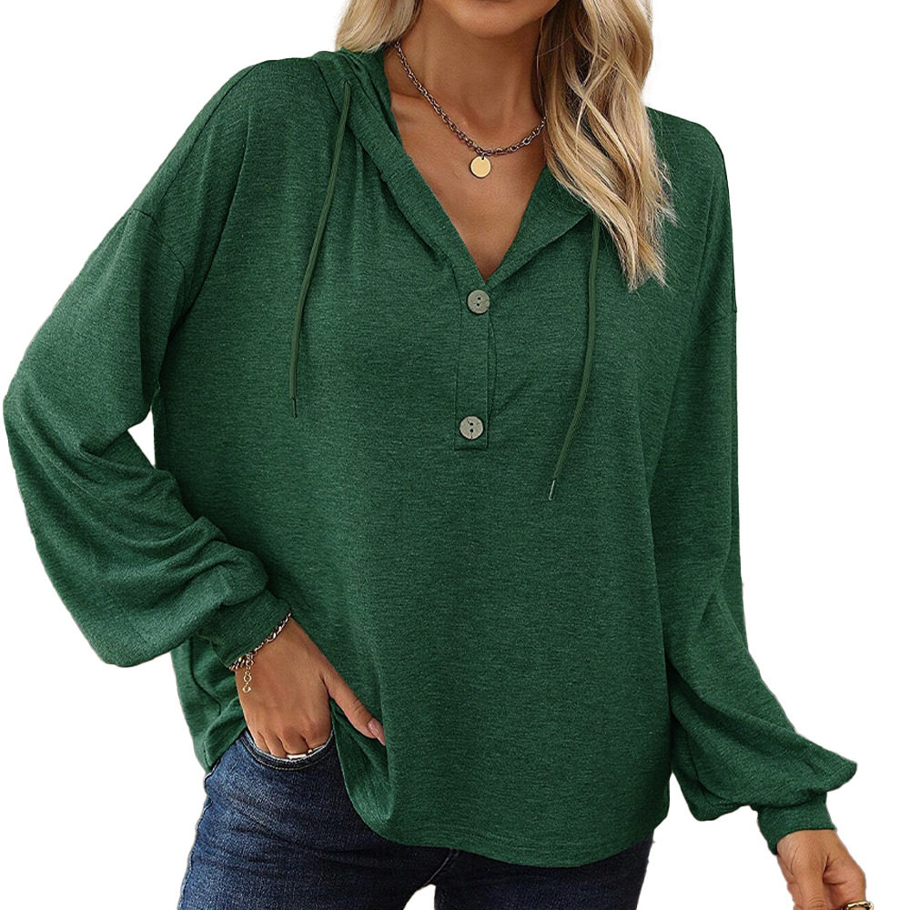 Womens Loose Fit Hooded Sweatshirt Long Sleeve Casual Style Comfortable Fabric Autumn Winter Collection Wholesale