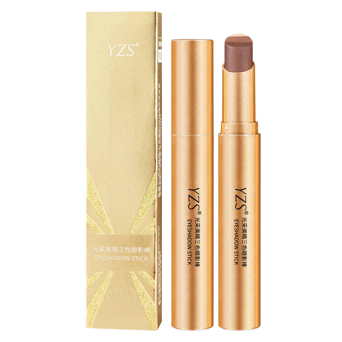 Three-color Eyeshadow Stick Gradient Glitter Three-color Eyeshadow Stick Lazy New Handheld Makeup Eyeshadow Makeup