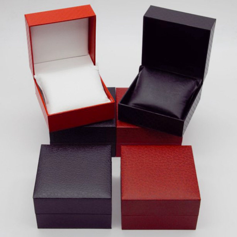 High-End Flip-Top Watch Box, Square Accord Pattern Watch Box, High-End Bracelet Jewelry Watch Storage Packaging Watch Box
