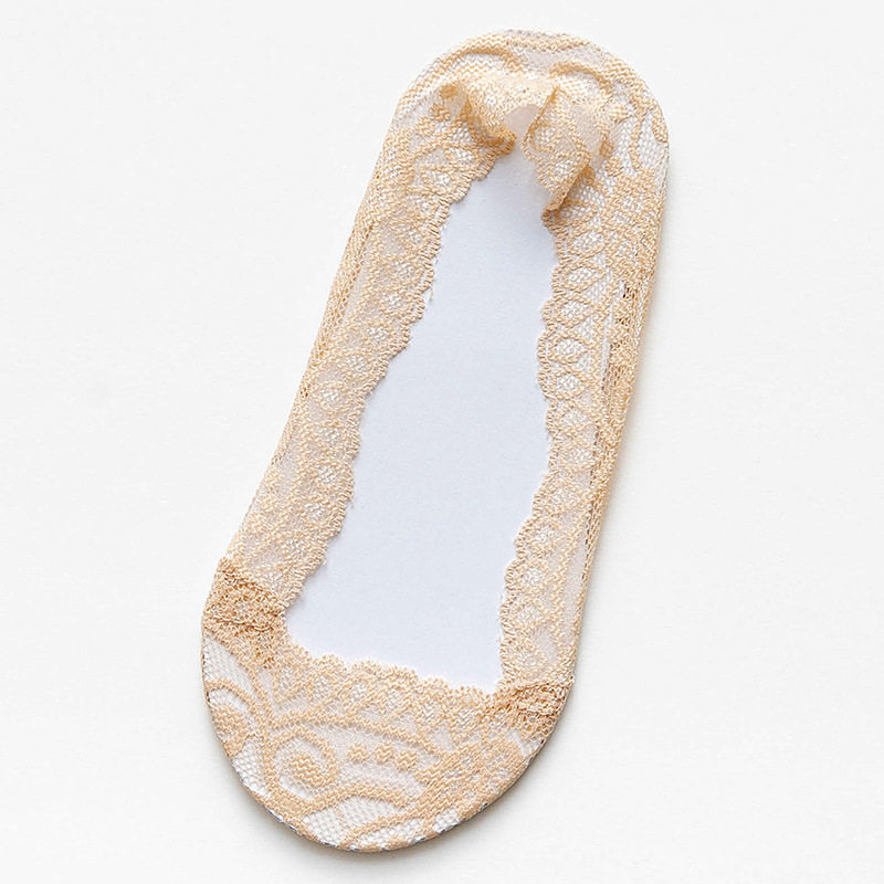 春夏季韩版蕾丝船袜女士硅胶防滑浅口隐形袜纯色棉底袜子厂家批发