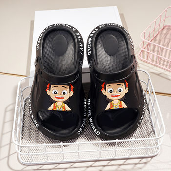 Cartoon Nezha Kidsren's Slippers Boys and Girls Summer New Kidsren's Beach Sandals Slippers Non-Slip Baby Slippers