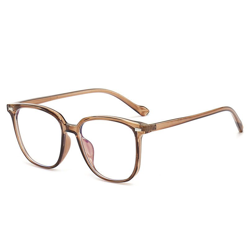 New TR90 student glasses frame black frame plain ins large frame Net red degree anti-blue light glasses wholesale