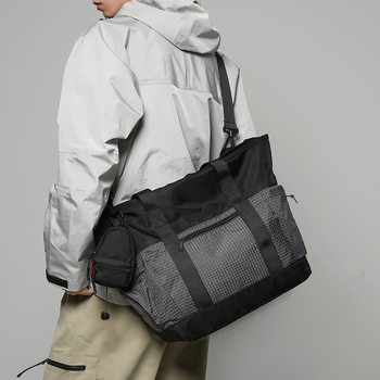 Men's Shoulder Bag Large Capacity Student Portable Tote Bag Men's Casual Tooling Crossbody Bag Class Backpack Messenger Bag