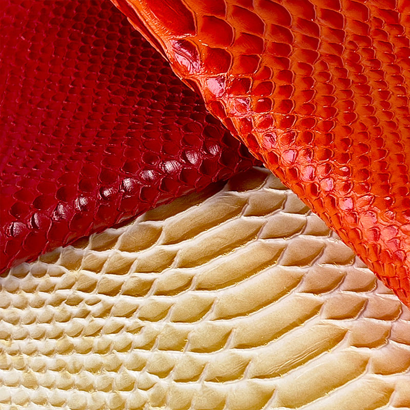 Lemont knife cut snake pattern PVC leather realistic imitation knife cut effect scale clear bag material leather fabric