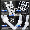 Nylon Cable Ties, 100 Pieces Per Pack, Black and White, Thickened Self-Locking Plastic Ties, in Stock