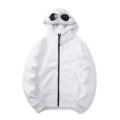White hooded sunglasses sweatshirt