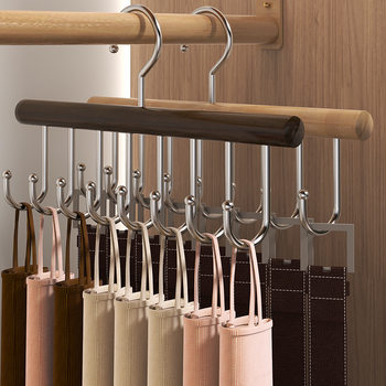 Sling hanger multifunctional underwear vest storage artifact home dormitory solid wood hook wave drying rack wholesale