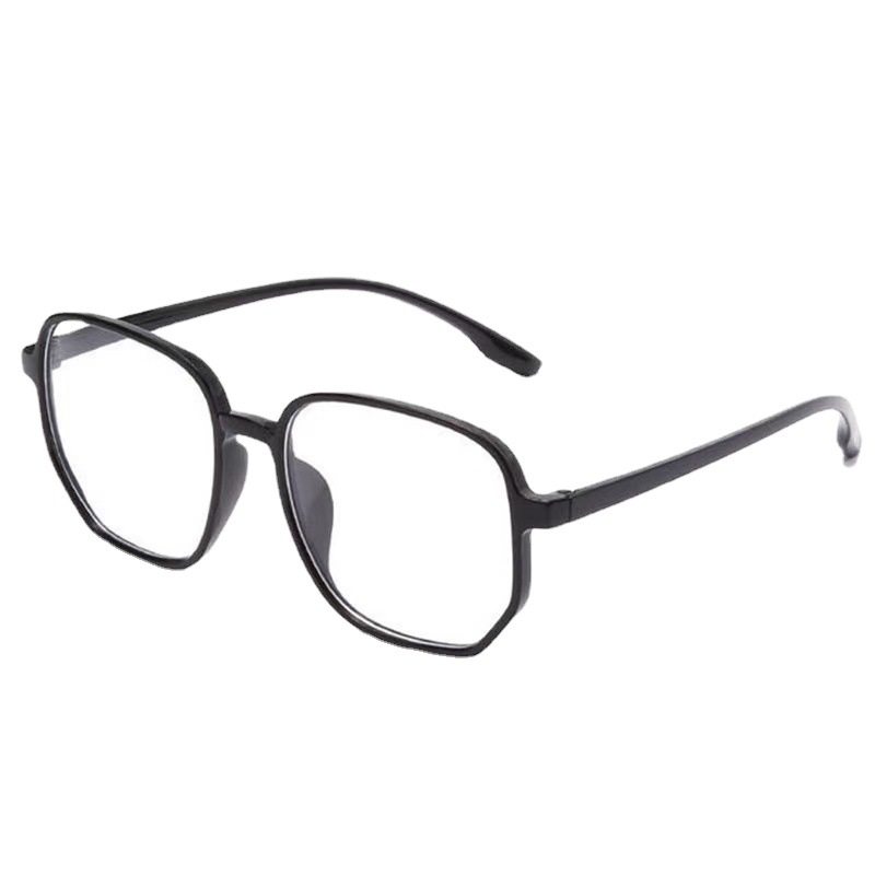 New Polygon Cyber Red Glasses Frame Fashion Anti-blue Glasses Red Riding Book with Myopia Finished Products Wholesale