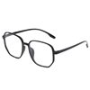 New Polygon Cyber Red Glasses Frame Fashion Anti-blue Glasses Red Riding Book with Myopia Finished Products Wholesale