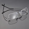 Manufacturer Wholesale Titanium Alloy Super Elastic Frameless Men's and Women's Metal Glasses Frames Business Ultra-Light Myopia Glasses Reading Glasses Frames