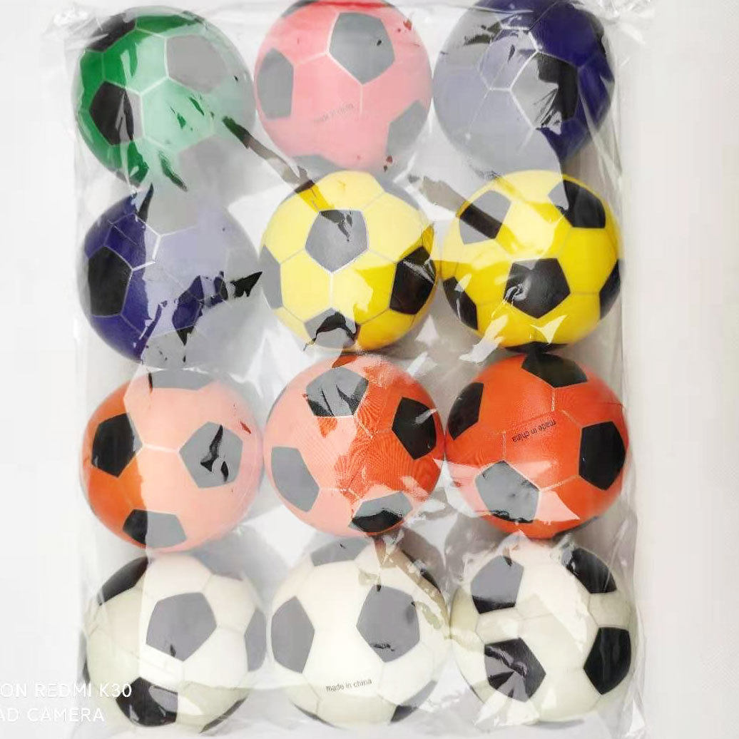 7.6cm sponge solid foam round Pu ball children decompression foam Earth small football expression Watermelon cross border