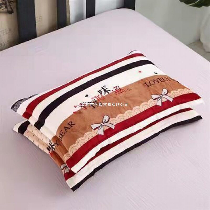 [Coral Velvet Pillowcase] ​​Flannel Pillowcase Plus Velvet Pillow Cover Bed Pillowcase Winter Warm Stuffed Pillow Cover